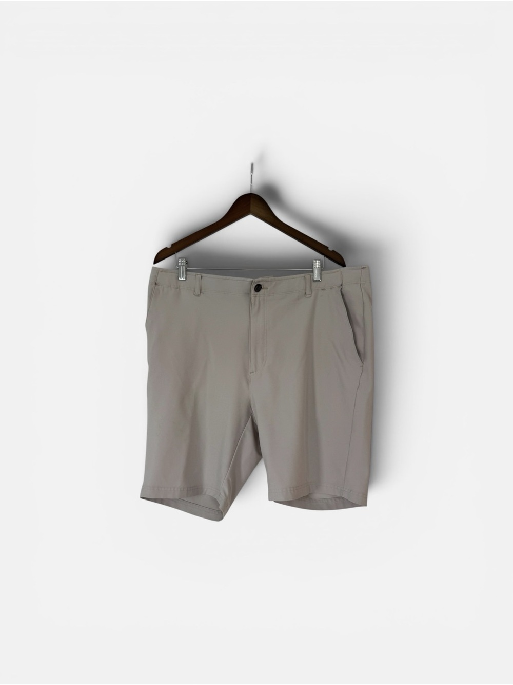 Pebble Beach Men's Flat Front Shorts - Light Beige